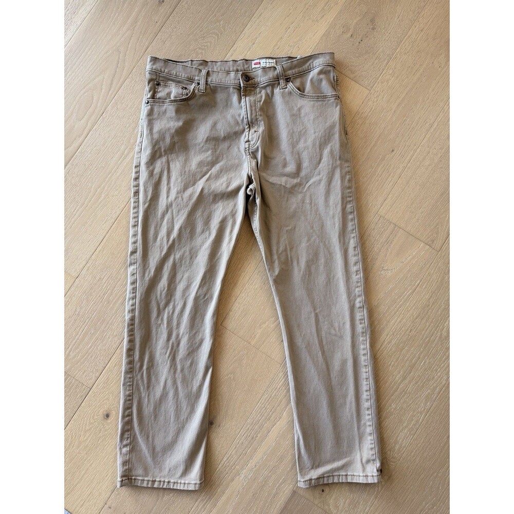 Wrangler Straight Fit Khaki Jeans Pants Mens Size 38 x 30